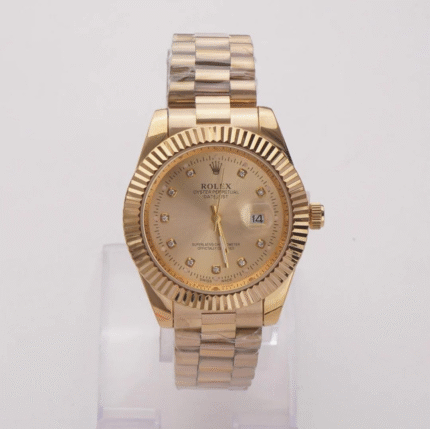 Mens Chain Golden Wrist Watch Golden R